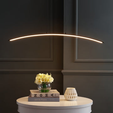 Roxanna 41.5" Dimmable Adjustable Integrated LED Metal Linear Pendant - JONATHAN Y